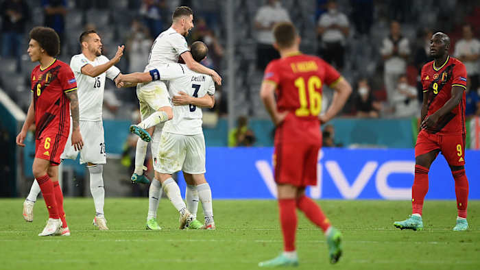 Belgium lost to Italy at Euro 2020